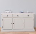 Buffet with 3 doors, 3 drawers, oak top, BAS