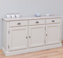 Buffet with 3 doors, 3 drawers, oak top, BAS