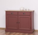 Buffet with 2 doors, 2 drawers, oak top, BAS