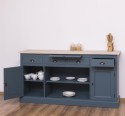 Kitchen furniture 2 doors, 4 drawers, open shelves BAS, oak top