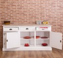 Buffet 3 doors, 3 drawers, oak top, BAS