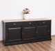 Sideboard with 3 sliding doors, 3 drawers, oak top, BAS