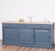 Sideboard with 3 sliding doors, 3 drawers, oak top, BAS