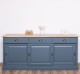 Sideboard with 3 sliding doors, 3 drawers, oak top, BAS