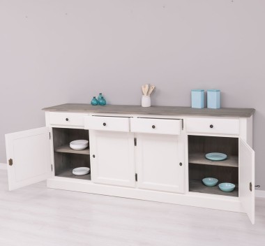 4-door sideboard, 4 drawers, BAS