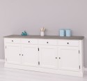 4-door sideboard, 4 drawers, BAS