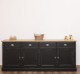 Buffet with 4 doors, 4 drawers, oak top, BAS