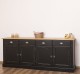 Buffet with 4 doors, 4 drawers, oak top, BAS