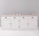 Buffet with 4 doors, 4 drawers, oak top, BAS