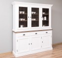 Buffet with 3 doors, 3 BAS drawers + 3 SUP glass doors