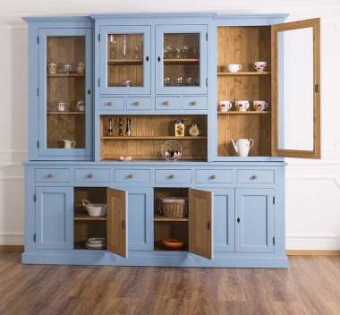 6-door sideboard, 6 BAS drawers + 4 glass doors, 4 drawers, 1 SUP shelf