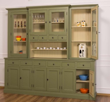 6-door sideboard, 6 BAS drawers + 4 glass doors, 4 drawers, 1 SUP shelf