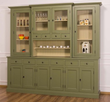 6-door sideboard, 6 BAS drawers + 4 glass doors, 4 drawers, 1 SUP shelf