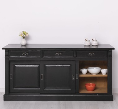 Sideboard, 3 sliding panel doors, 3 drawers, BAS