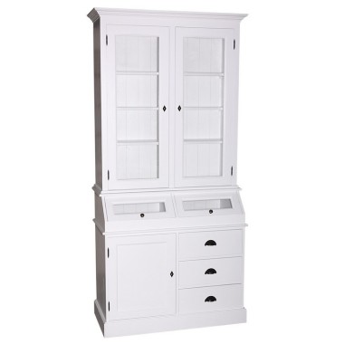 Sideboard with 1 door, 3 drawers, 2 compartments with glass door BAS + 2 glass doors SUP