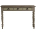 Console with turned legs, 3 drawers, oak top