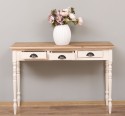 Console with turned legs, 3 drawers, oak top