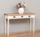 Console with turned legs, 3 drawers, oak top