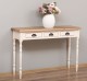 Console with turned legs, 3 drawers, oak top