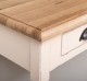 Console with turned legs, 3 drawers, oak top