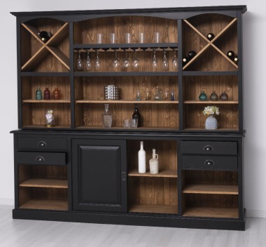 Bar furniture with support for glasses and bottle holder BAS + SUP