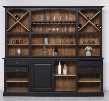 Bar furniture with support for glasses and bottle holder BAS + SUP