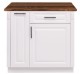 Modular kitchen Directoir, with retractable basket, 1 door, 1 drawer - with top pine