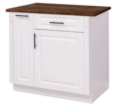 Modular kitchen Directoir, with retractable basket, 1 door, 1 drawer - with top pine