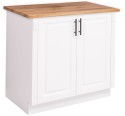 Modular kitchen Directoir, with retractable basket, 1 door, 1 drawer - with top oak