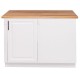 Modular kitchen Directoir, corner, left, 1 door - with top oak