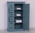 Wardrobe with 1 door, 6 drawers