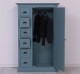 Wardrobe with 1 door, 6 drawers