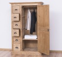 Wardrobe with 1 door, 6 drawers