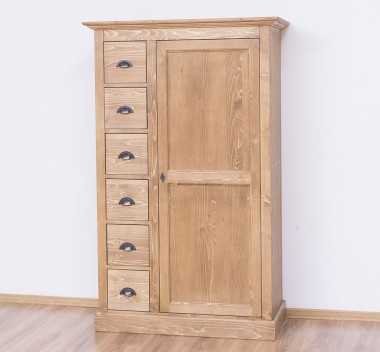 Wardrobe with 1 door, 6 drawers