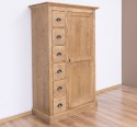 Wardrobe with 1 door, 6 drawers