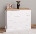 Chest of 3 drawers, oak top