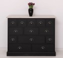 Chest of drawers with 13 drawers, oak top