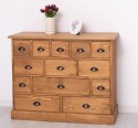 Chest of drawers with 13 drawers, oak top