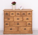 Chest of drawers with 13 drawers, oak top