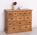 Chest of drawers with 13 drawers, oak top