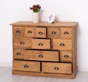 Chest of drawers with 13 drawers, oak top