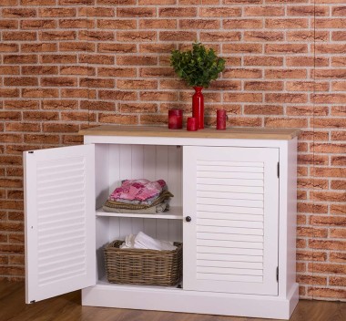 2-door sideboard, oak top, Shutter Collection