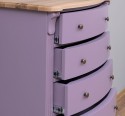 Wardrobe with 6 curved drawers, oak top, Directoire Collection