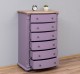 Wardrobe with 6 curved drawers, oak top, Directoire Collection