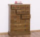 Chest with 14 drawers, oak top