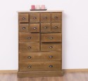 Chest with 14 drawers, oak top