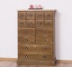 Chest with 14 drawers, oak top