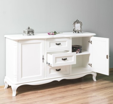 Chest of drawers with 2 doors and 3 drawers, soft close drawers