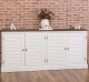 4-door sideboard, oak top, Shutter Collection