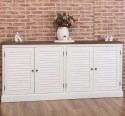 4-door sideboard, oak top, Shutter Collection